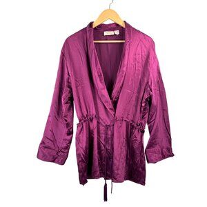 VTG‎ Victoria's Secret deep purple satin like robe 90s sz S
